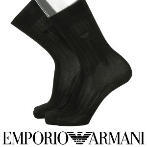 EMPORIO ARMANI エンポリオ アルマーニ日本製 Dress リブ イーグルロゴ刺繍 抗菌防臭 クルー丈 メンズ ビジネス ソックス 靴下 男性 紳士 プレゼント ギフト バレンタイン02312410