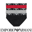 セール！40％OFF 送料無料 EMPORIO ARMANI エンポリオ アルマーニ BOLD MONOGRAM 3 PACK BRIEF 3Pパック コットン ブリーフパンツ メンズ 男性 下着 EUサイズ プレゼント 無料ラッピング ギフト 54087154 公式ショップ 正規ライセンス商品