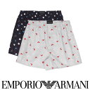 エンポリオ・アルマーニ セール！40％OFF セール！EMPORIO ARMANI エンポリオ アルマーニ MANGABEAR FACE WOOVEN TRUNKS マンガベア コットン トランクス【M/L】 前開き メンズ 男性 下着 EUサイズ プレゼント 無料ラッピング ギフト 54230001 公式ショップ 正規ライセンス商品