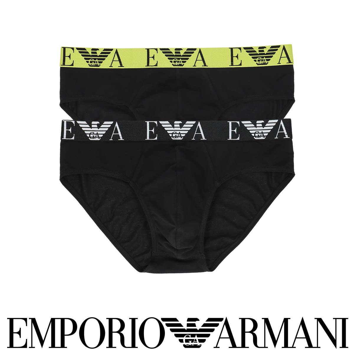 エンポリオ・アルマーニ セール！30％OFF 【2枚セット】EMPORIO ARMANI エンポリオ アルマーニ ボールドモノグラム ブリーフ パンツ 前閉じ EUサイズ 下着 男性 メンズ 紳士 男性下着 メンズ下着 アンダーウェア 人気 かっこいい プレゼント 贈答 ギフト 公式ショップ 正規ライセンス商品 54037152