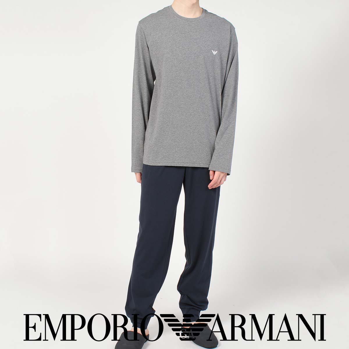 エンポリオアルマーニ ルームウェア メンズ セール！40％OFF セール！EMPORIO ARMANI エンポリオ アルマーニ STRECH COTTON PYJAMAS ストレッチコットン パジャマ 部屋着 上下セット EUサイズ 男性 メンズ プレゼント 無料ラッピング ギフト 54077209 公式ショップ 正規ライセンス商品