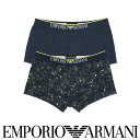 【2枚セット】EMPORIO ARMANI エンポリオ アルマーニ SPARKRING STARS TRUNK スパークリングスター 前閉じ ボクサーパンツ E...