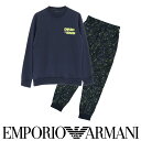 EMPORIO ARMANI エンポリオ アルマーニ SPARKRING STARS PYJAMAS ストレッチコットン パジャマ 部屋着 上下セット オリジナ...
