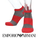 セール！30％OFF EMPORIO ARMANI エンポリオ アルマーニ オーガニックコットン混 イーグル切替 ショート スニーカー丈 カジュアル ソックス メンズ 靴下 男性 紳士 プレゼント ギフト 02322342