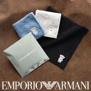【メール便全国220円】EMPORIO ARMANI (エンポリオ アルマーニ) EA マンガベア刺繍 綿100% タオル ミニタオル ハンドタオル ハンカチ ...