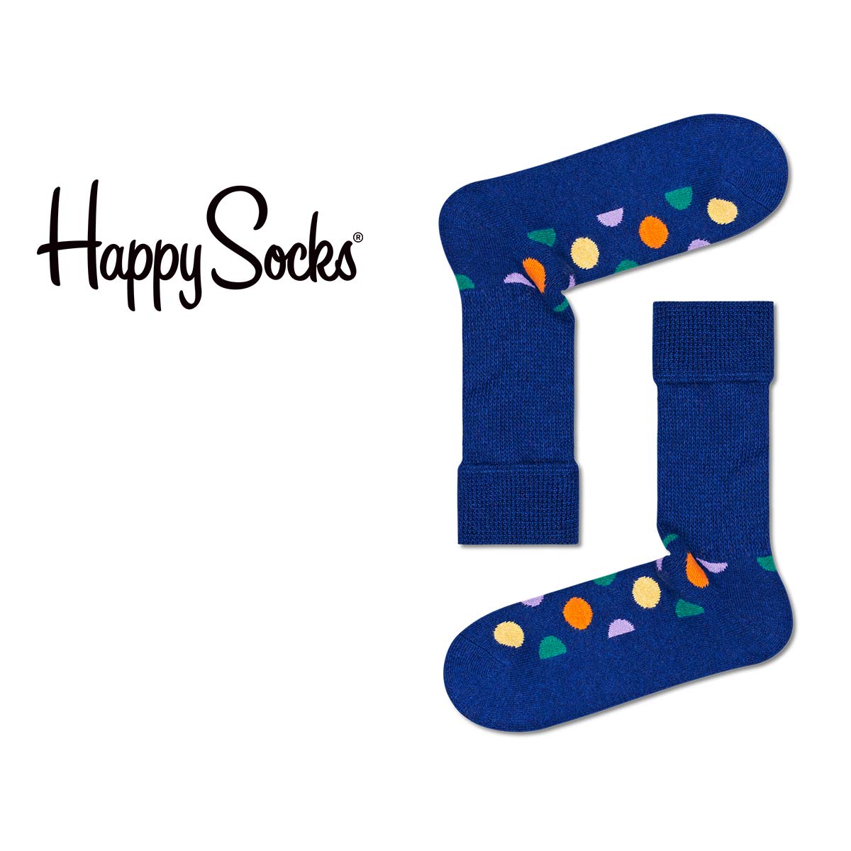 ハッピーソックス 靴下 レディース セール！40%OFF Happy Socks ハッピーソックス Big Dot Cozy（ ビッグ ドット コージー ） クルー丈 ルームソックス 靴下 紳士 メンズ ＆ レディース 男性 メンズ プレゼント 無料ラッピング 贈答 ギフト 10217025