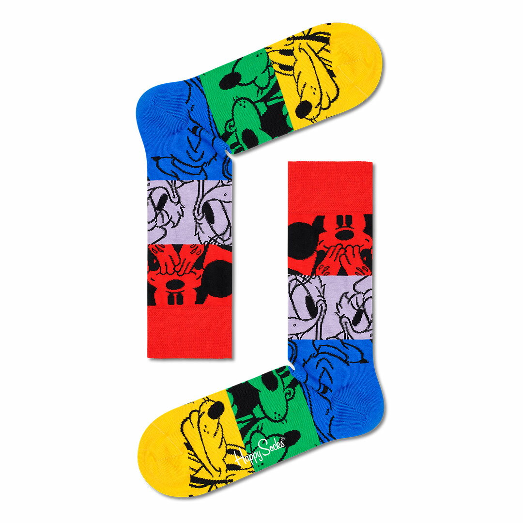 セール！44 OFF Happy Socks ハッピーソックス 【Limited】Happy Socks × Disney ( ディズニー ) Colorful Friends （ カラフル フレンズ ） クルー丈 ソックス 靴下 紳士 メンズ ＆ レディース ギフト プレゼント 無料ラッピング 14211011