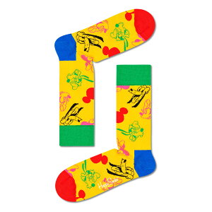 セール！44%OFF Happy Socks ハッピーソックス 【Limited】Happy Socks × Disney ( ディズニー ) All Smiles （ オール スマイルズ ） クルー丈 ソックス 靴下 紳士 メンズ ＆ レディース 男性 メンズ プレゼント 無料ラッピング 贈答 ギフト 14211013