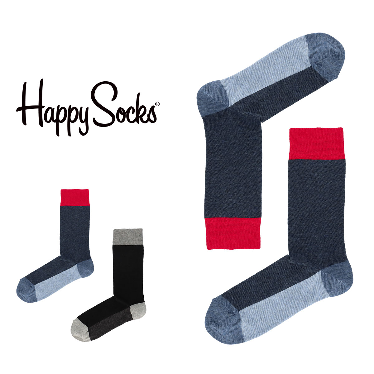 ハッピーソックス 靴下 レディース セール！30％OFF Happy Socks ハッピーソックス FOUR COLOR （ フォーカラー ） クルー丈 ソックス 靴下 ユニセックス メンズ ＆ レディス プレゼント 無料ラッピング ギフト 10201904