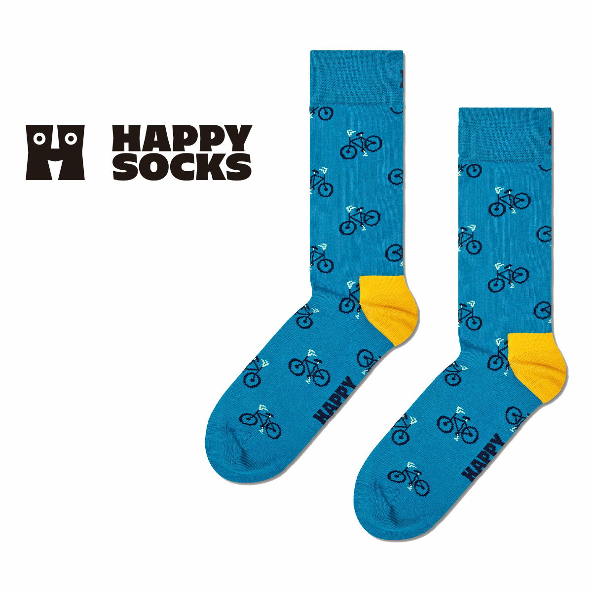 ハッピーソックス 靴下 レディース Happy Socks ハッピーソックス Bike （ バイク ）クルー丈 ソックス 靴下 ユニセックス メンズ ＆ レディース プレゼント 無料ラッピング ギフト 10231076