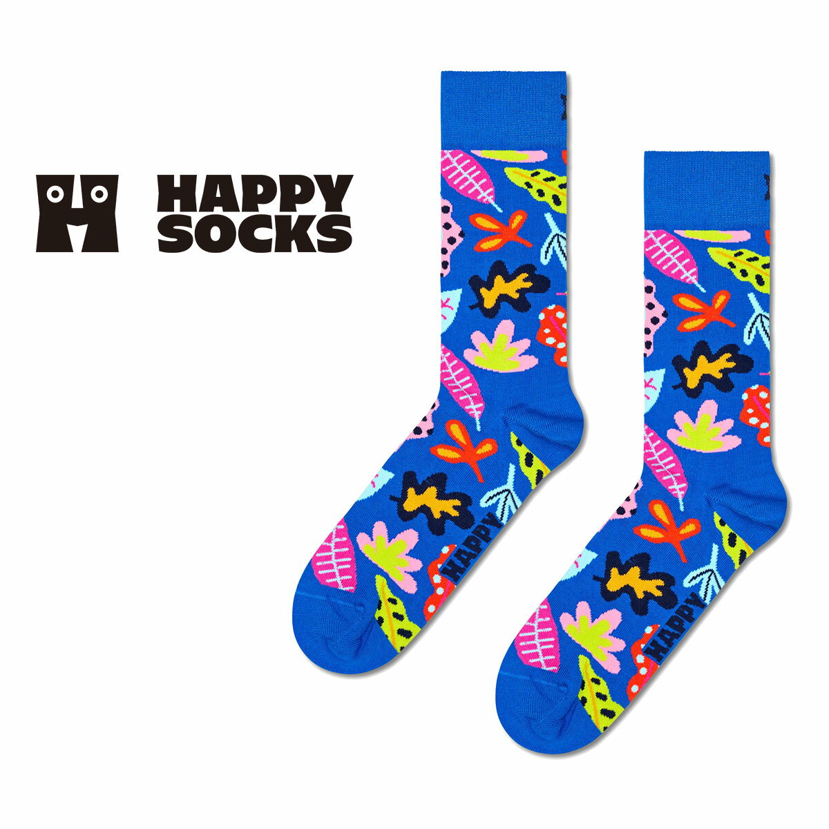 Happy Socks ハッピーソックス Leaves （ リーブス ）クルー丈 ソックス 靴下 ユニセックス メンズ ＆ レディース プ…