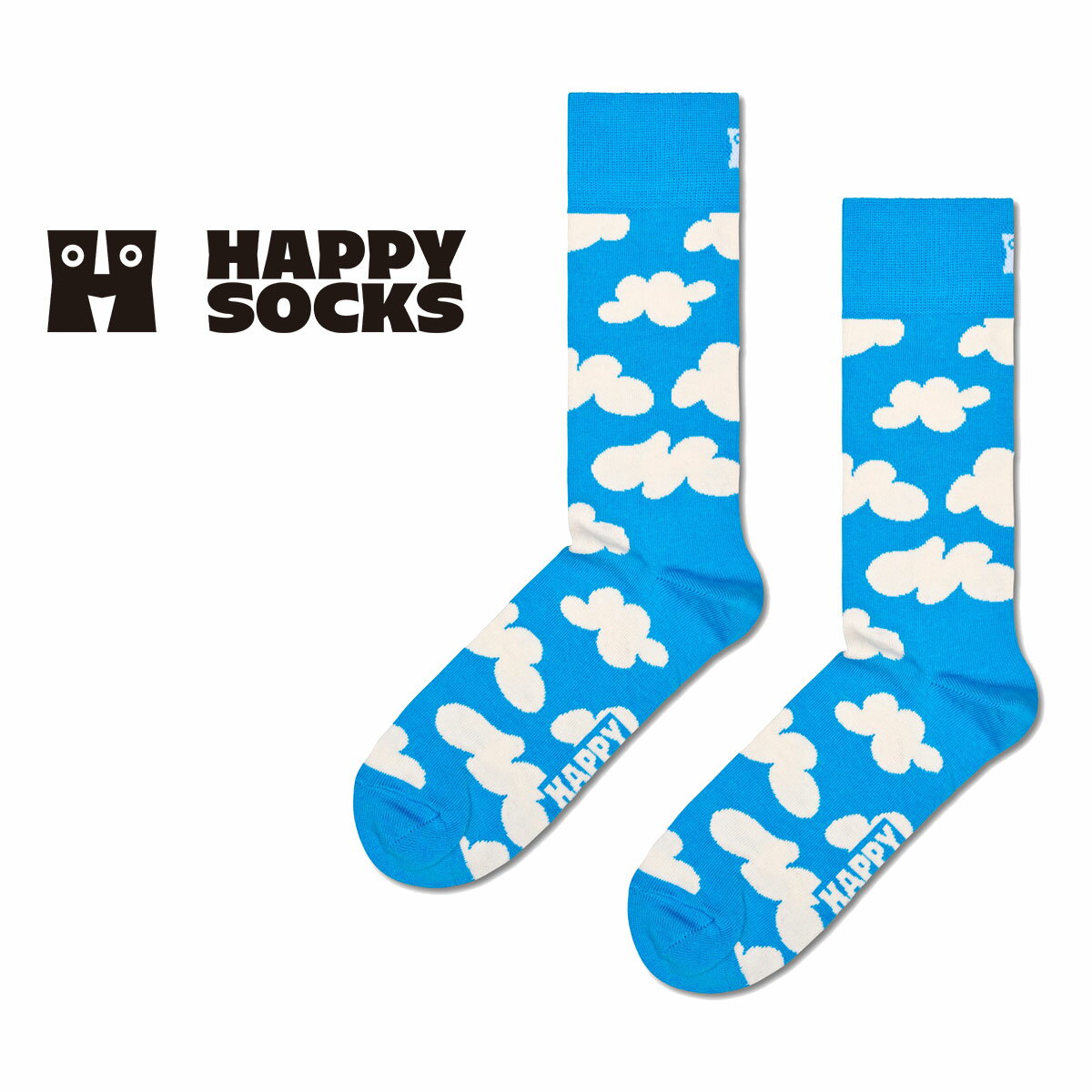 ハッピーソックス 靴下 レディース Happy Socks ハッピーソックス Cloudy（ クラウディ ） クルー丈 ソックス 靴下 ユニセックス メンズ ＆ レディス プレゼント 無料ラッピング ギフト 10231134