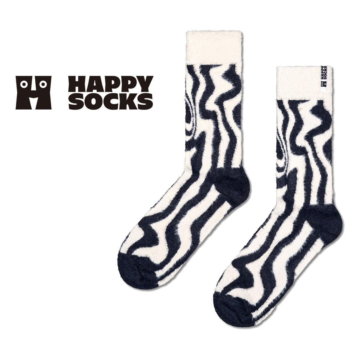 롪30OFF Happy Socks ϥåԡå Psychedelic Zebra ǥå ֥  롼 å  ˥å   ǥ ץ쥼 ̵åԥ ե 10231148