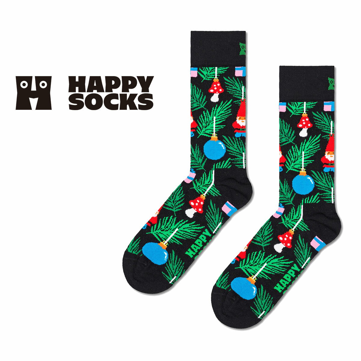 Happy Socks ハッピーソックス Christmas Tree Decoration （ クリスマス ツリー デコレーション ）クルー丈 ソック…