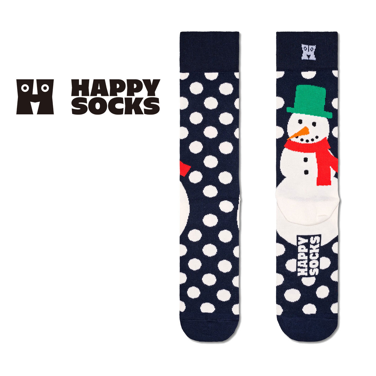 ハッピーソックス 靴下 レディース セール！30％OFF Happy Socks ハッピーソックス Jumbo Snowman （ ジャンボ スノーマン ）クルー丈 ソックス 靴下 ユニセックス メンズ ＆ レディース プレゼント 無料ラッピング ギフト 10231155