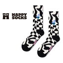 Happy Socks ハッピーソックス Distorted Check ( ディストゥーテッド チェック )クルー丈 ソックス 靴下 ユニセックス メンズ &...