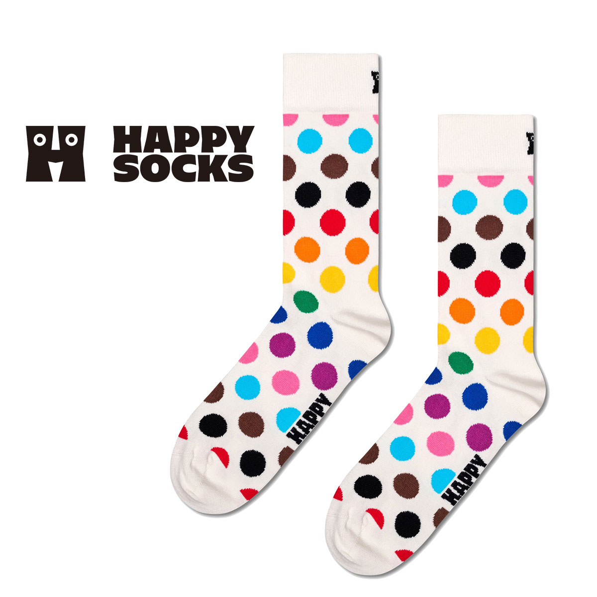 ハッピーソックス 靴下 レディース セール！20％OFF Happy Socks ハッピーソックス Pride Dots （ プライド ドット ）クルー丈 ソックス 靴下 ユニセックス メンズ ＆ レディース プレゼント 無料ラッピング ギフト 10231165