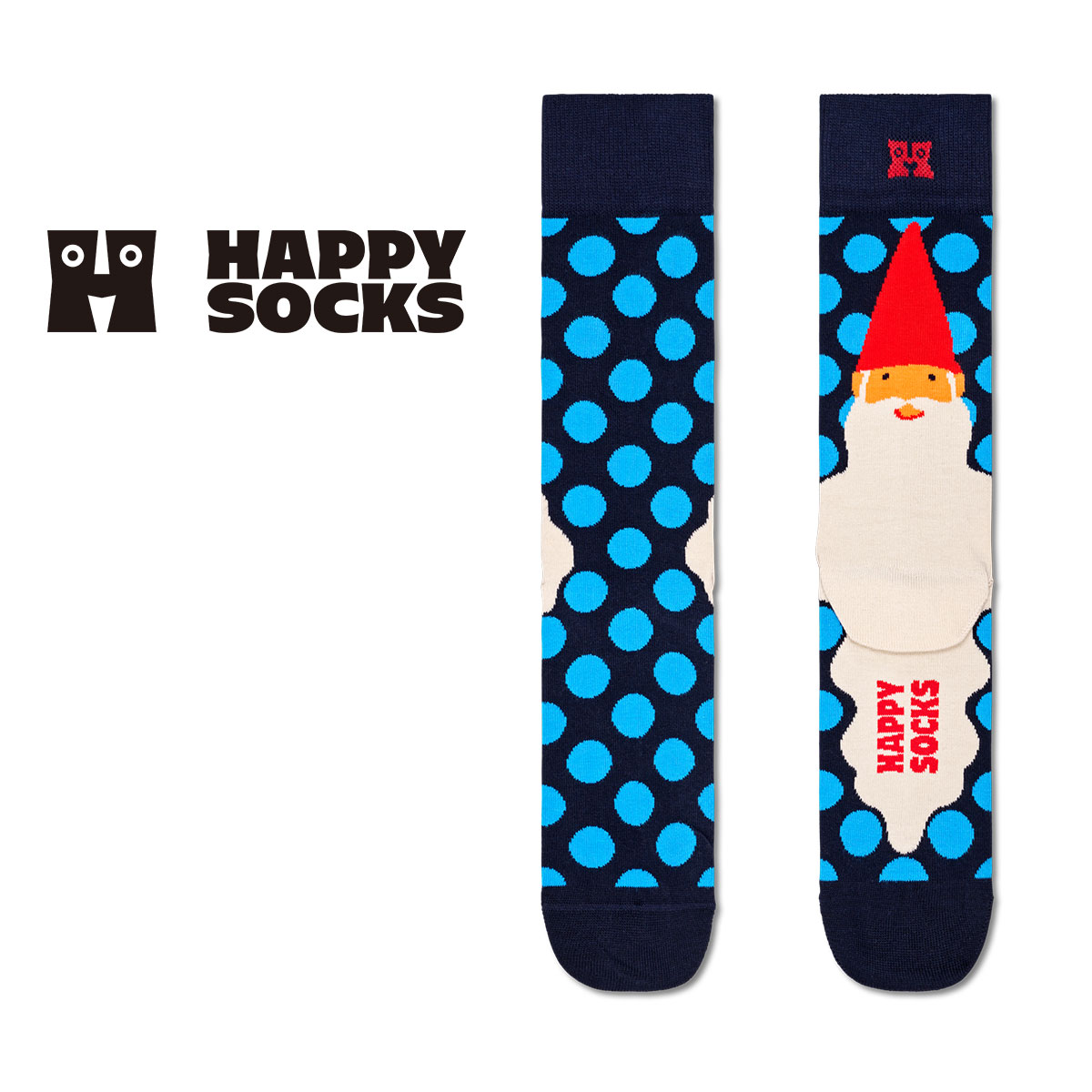 Happy Socks ハッピーソックス Santa's Beard （ サンタ ビアード ）クルー丈 ソックス 靴下 ユニセックス メンズ ＆…