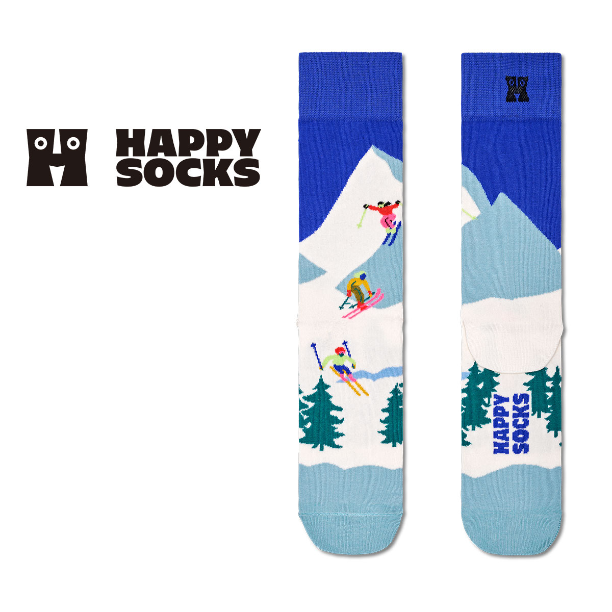 ハッピーソックス 靴下 レディース Happy Socks ハッピーソックス Downhill Skiing （ ダウンヒル スキー ）クルー丈 ソックス 靴下 ユニセックス メンズ ＆ レディース プレゼント 無料ラッピング ギフト 10231180