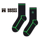 Happy Socks ハッピーソックス Squiggly Flower ( スクイグリー フラワー ) ハーフクルー丈 ソックス 靴下 ユニセックス メンズ ...