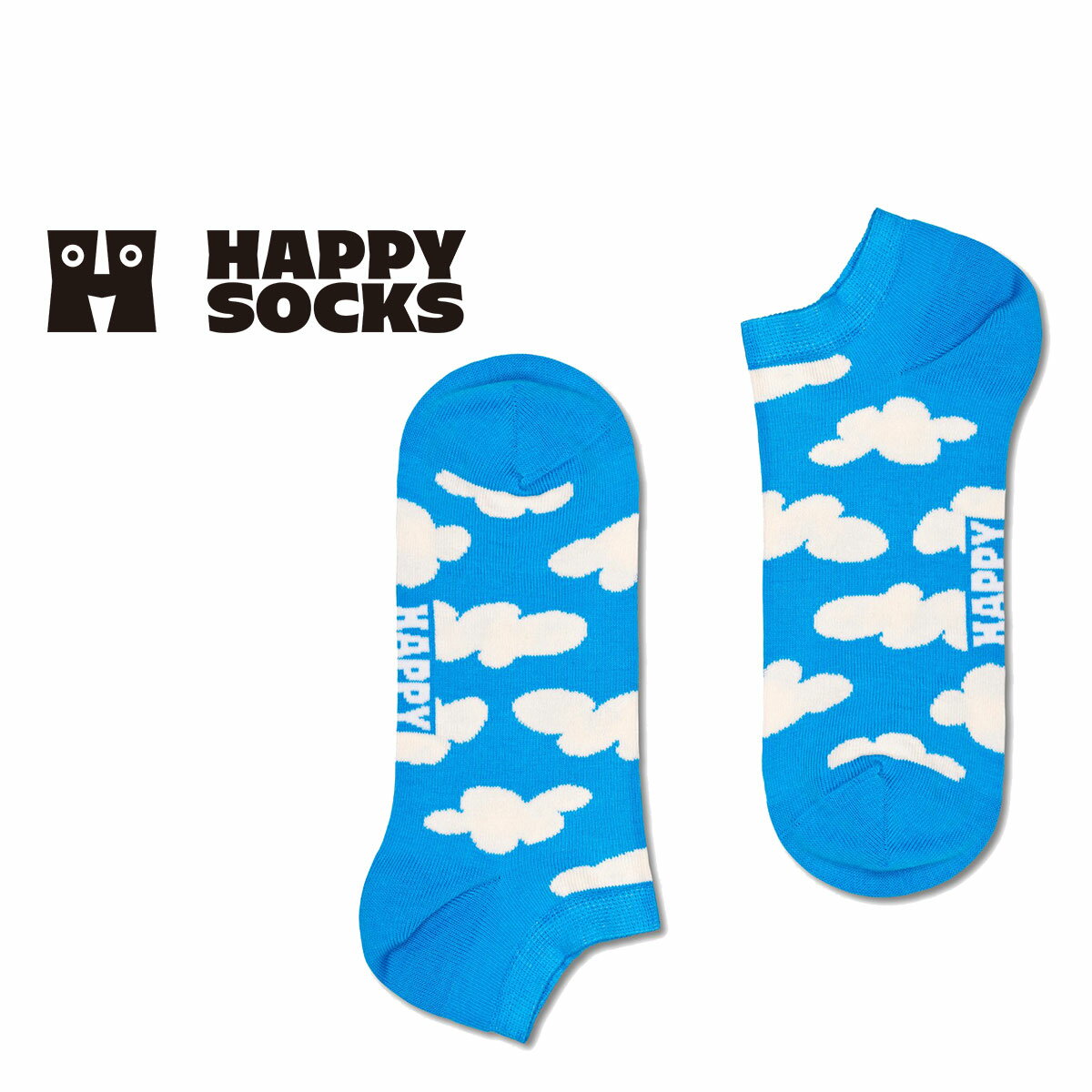 롪30OFF Happy Socks ϥåԡå Cloudy  饦ǥ ˥ˡ å  ˥å   ǥ ץ쥼 ̵åԥ ե 10232029