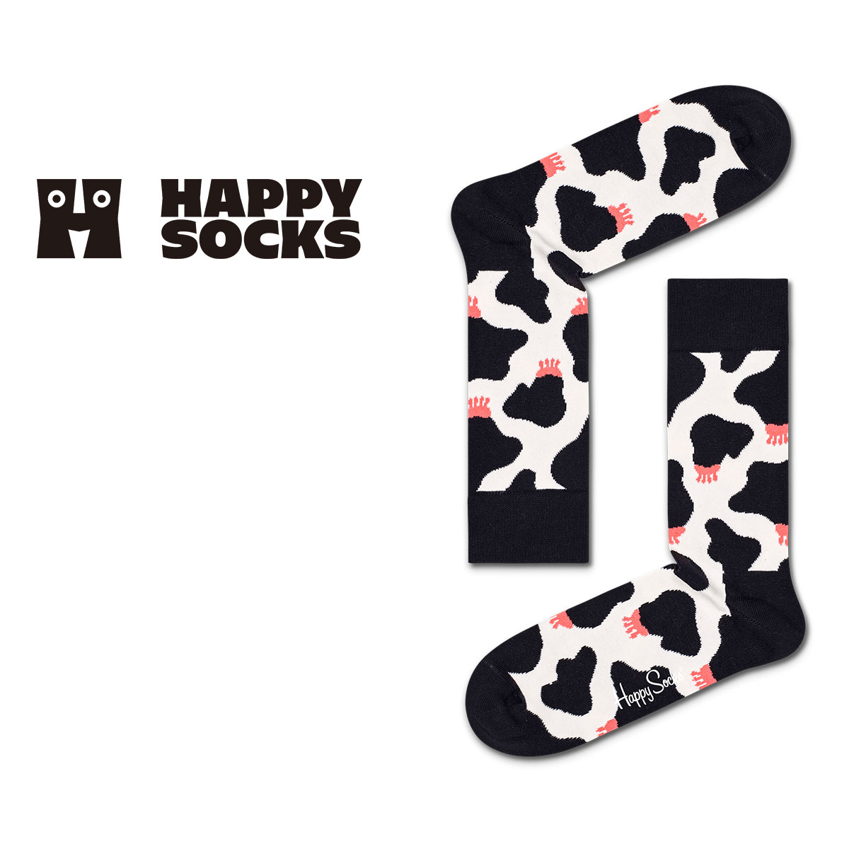 Happy Socks ハッピーソックス Cowzy Sock （ カウジーソックス ）クルー丈 ソックス 靴下 ユニセックス メンズ ＆ レディース プレゼント 無料ラッピング ギフト 10237013