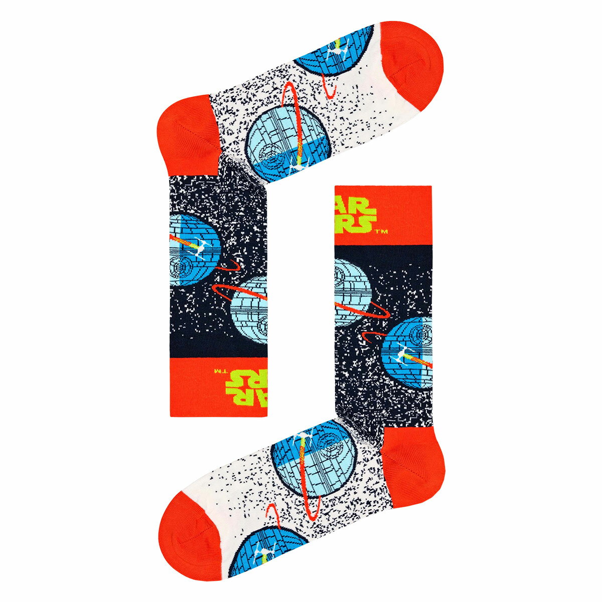 ハッピーソックス 靴下 レディース セール！30％OFF Happy Socks ハッピーソックス 【Limited】 Happy Socks×Star Wars (スターウォーズ) Death Star デス・スター クルー丈 ソックス 靴下 ユニセックス メンズ ＆ レディース プレゼント 無料ラッピング ギフト 14231016