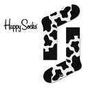 Happy Socks ハッピーソックス Cow（ カウ ） クルー丈 ソックス 靴下 ユニセックス メンズ ＆ レディス プレゼント 無料ラッピング ギフト 10231039