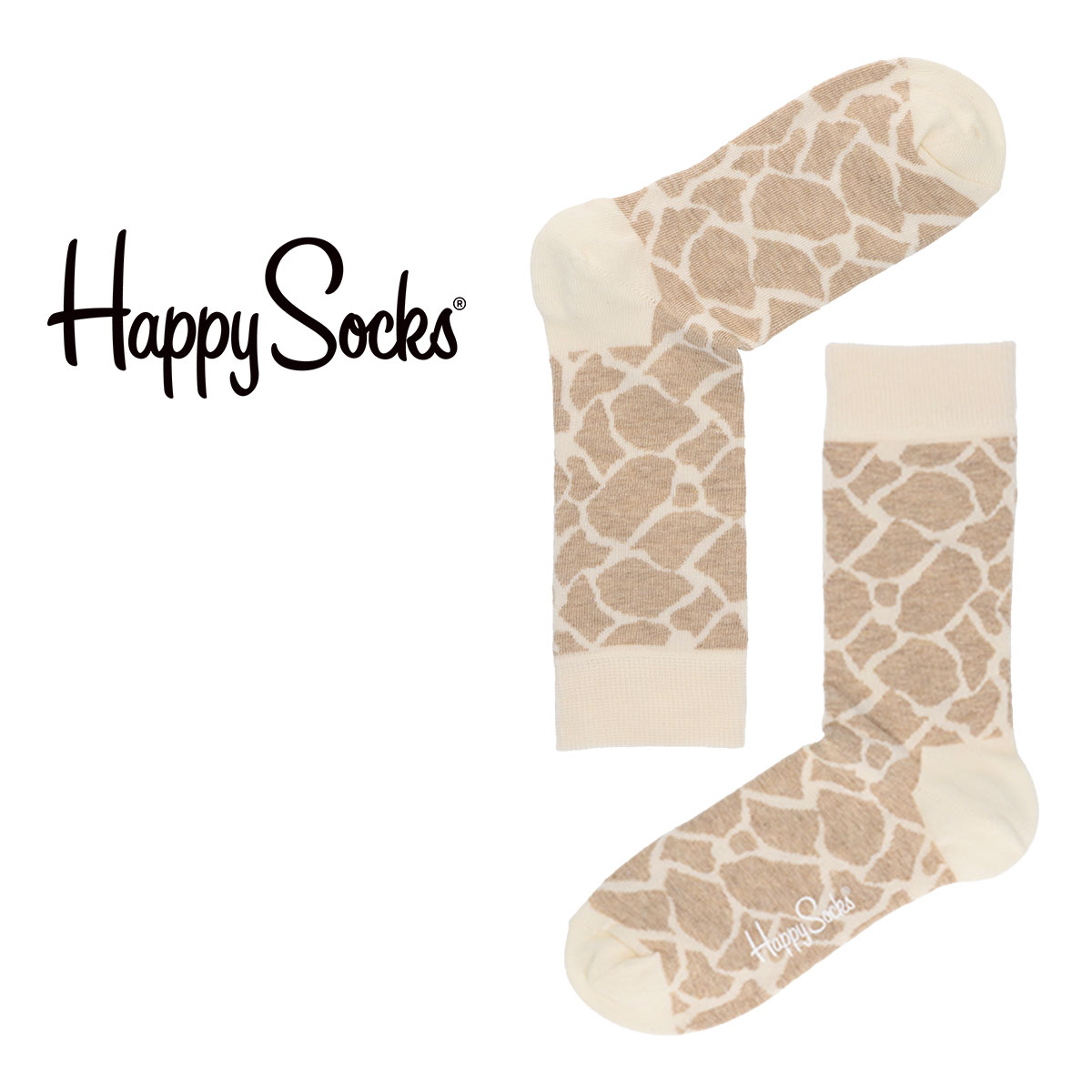 ハッピーソックス 靴下 レディース Happy Socks ハッピーソックス GIRAFFE（ジラフ） クルー丈 ソックス 靴下 ユニセックス メンズ ＆ レディス プレゼント 無料ラッピング ギフト 11233131