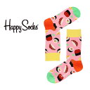 Happy Socks ハッピーソックス SUSHI（スシ） クルー丈 ソックス 靴下 ユニセックス メンズ ＆ レディス プレゼント 無料ラッピング ギフト 11233133