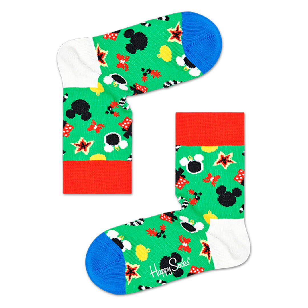 セール！41％OFF Happy Socks ハッピーソックス 【Limited】Happy Socks × Disney ( ディズニー ) Treemendous Sock （ トゥリーメンダス ソック ） 子供 クルー丈 ソックス 靴下 KIDS ジュニア キッズ 12217022