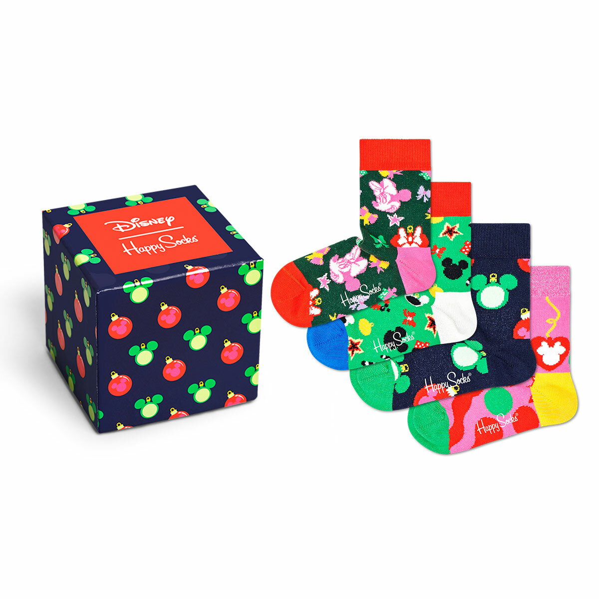 セール！40％OFF Happy Socks ハッピーソックス Happy Socks DISNEY HOLIDAY GIFT SET 4足組 ギフトセット クルー丈 ソックス 靴下 KIDS ジュニア キッズ 子供 綿混 靴下 プレゼント 贈答 ギフト 12247006