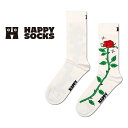 Happy Socks ハッピーソックス Rose( ローズ ) クルー丈 ソックス ユニセックス メンズ & レディース プレゼント 無料ラッピング ギフト ...