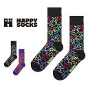 Happy Socks ハッピーソックス Mega Star( メガスター ) クルー丈 ソックス ユニセックス メンズ & レディース プレゼント 無料ラッピ...