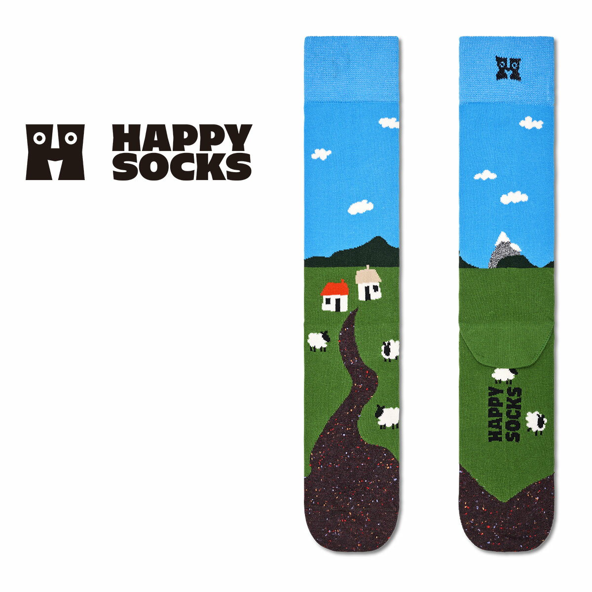 ハッピーソックス 靴下 レディース セール！20％OFF Happy Socks ハッピーソックス Little House On The Moorland（ リトル ハウス オン ザ ムーランド ） クルー丈 ソックス 靴下 紳士 メンズ ＆ レディース 男性 メンズ プレゼント 贈答 ギフト 10231133