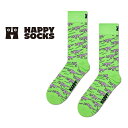 Happy Socks ハッピーソックス Crocodile ( クロコダイル ) ワニ クルー丈 ソックス 靴下 ユニセックス メンズ ＆ レディース プレゼント 無料ラッピング ギフト 10240045