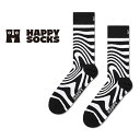 Happy Socks ハッピーソックス Dizzy ( ディジー ) ブラック クルー丈 ソックス 靴下 ユニセックス メンズ ＆ レディス プレゼント 無料ラッピング ギフト10240067