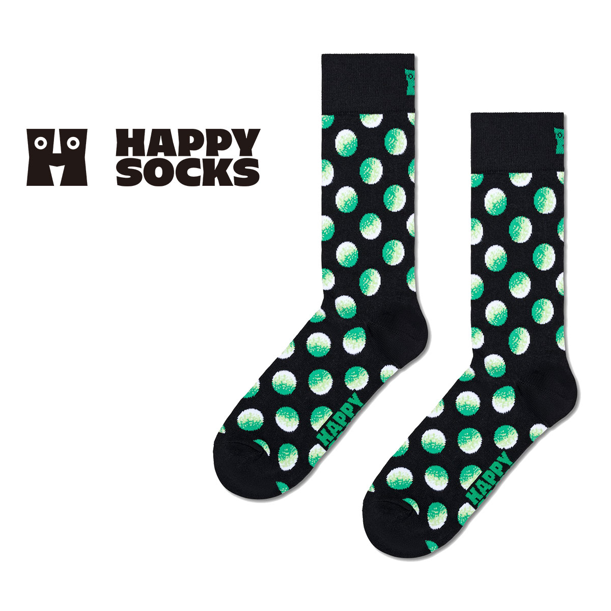 ハッピーソックス 靴下 レディース Happy Socks ハッピーソックス Faded Big Dot ( フェード ビック ドット ) クルー丈 ソックス 靴下 ユニセックス メンズ ＆ レディス プレゼント 無料ラッピング ギフト 10240085