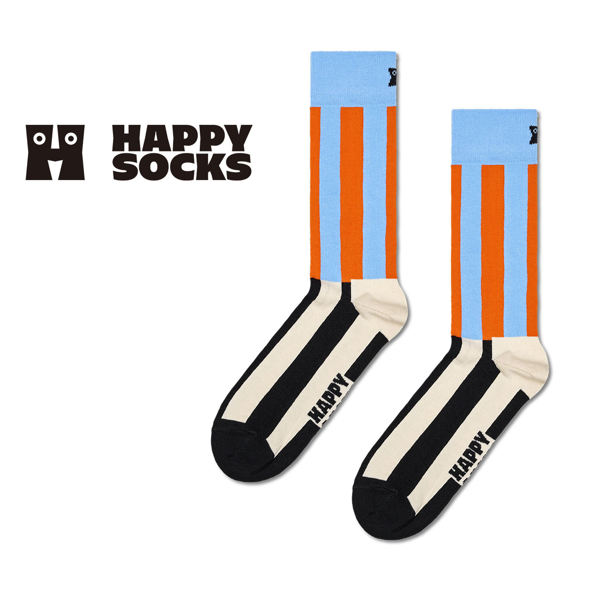 Happy Socks ハッピーソックス Striped ( ストライプ ) クルー丈 ソックス 靴下 ユニセックス メンズ ＆ レディス プレゼント 無料ラッピング ギフト 10240088