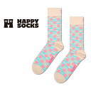 ハッピーソックス メンズ Happy Socks ハッピーソックス Tiger Dot ( タイガードット ) ホワイト クルー丈 ソックス 靴下 ユニセックス メンズ ＆ レディス プレゼント 無料ラッピング ギフト 10240090