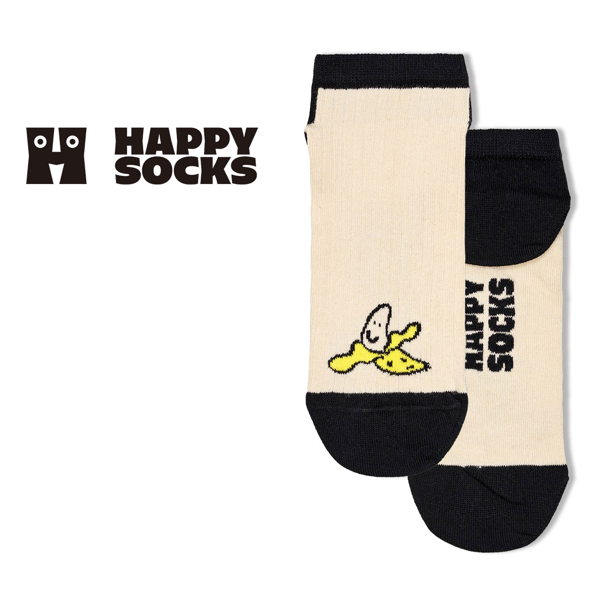 Happy Socks ハッピーソックス Banana ( バナナ ) スニーカー丈 ソックス 靴下 ユニセックス メンズ ＆ レディース …