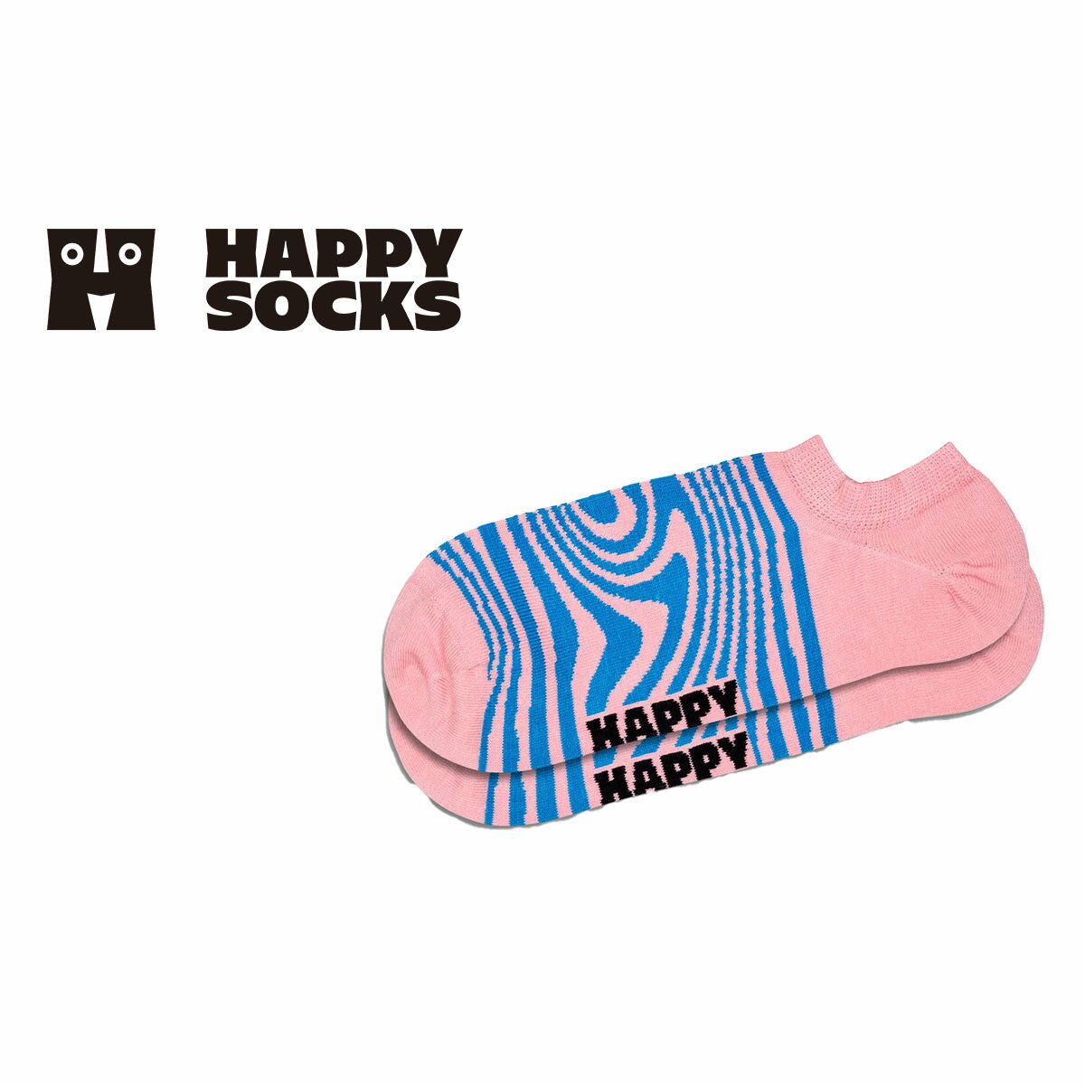 ハッピーソックス 靴下 レディース Happy Socks ハッピーソックス Dizzy No Show Sock ( ディジー ノー ショウ )( 目が回る ）スニーカー丈 ソックス 靴下 紳士 メンズ ＆ レディース 男性 メンズ プレゼント 無料ラッピング ギフト 10240116