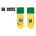 Happy Socks ハッピーソックス Kids Pineapple ( パイナップル ) 子供 クルー丈 綿混 ソックス 靴下 KIDS ジュニア キッズ ...