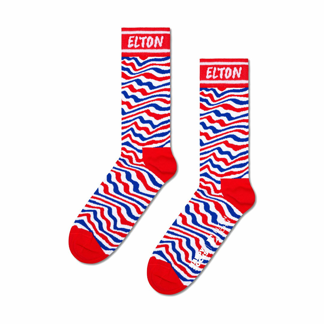 ハッピーソックス 靴下 レディース Happy Socks ハッピーソックス【Limited】Happy Socks × Elton John ( エルトン ジョン ) Elton John Striped ( エルトンジョン ストライプ ) クルー丈 ソックス 靴下 ユニセックス メンズ ＆ レディース プレゼント 無料ラッピング ギフト 14240009