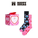 Happy Socks 2足セット 箱入り|Valentine’s Gift ( バレンタインギフト )【GIFT BOX】クルー丈 ソックス ユニセックス メ...