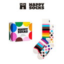 Happy Socks 2足セット 箱入り|Pride ( プライド )【GIFT BOX】クルー丈 ソックス ユニセックス メンズ & レディース プレゼント...
