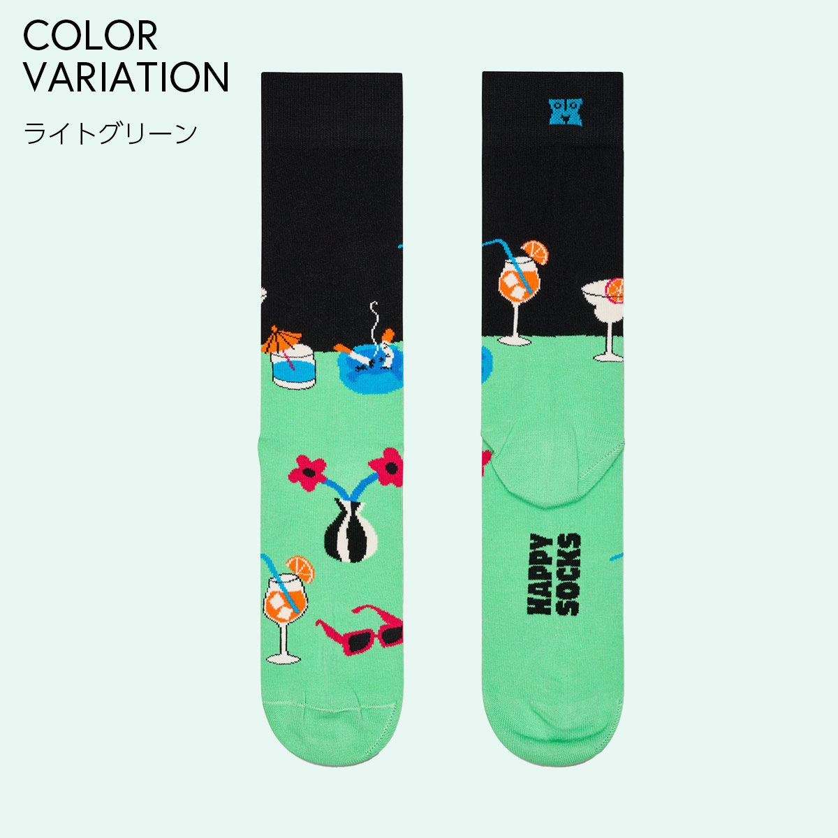 Happy Socks ハッピーソックス Late Night ( レイトナイト ) クルー丈 ソックス ユニセックス メンズ ＆ レディス プレゼント 無料ラッピング ギフト 10251110