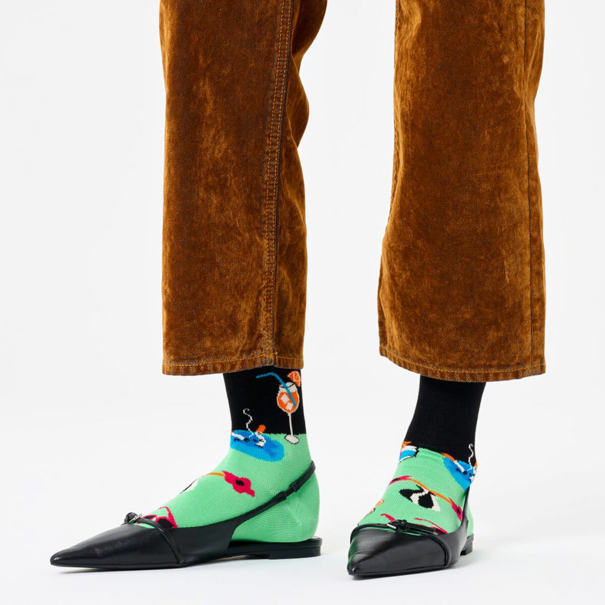 Happy Socks ハッピーソックス Late Night ( レイトナイト ) クルー丈 ソックス ユニセックス メンズ ＆ レディス プレゼント 無料ラッピング ギフト 10251110