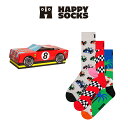 Happy Socks 3足セット 箱入り|Top Racer ( トップレーサー )【GIFT BOX】クルー丈 ソックス ユニセックス メンズ & レディー...