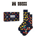 Happy Socks 3足セット 箱入り|Food ( フード )【GIFT BOX】クルー丈 ソックス ユニセックス メンズ & レディース プレゼント 無料ラッピング ギフト 10254003